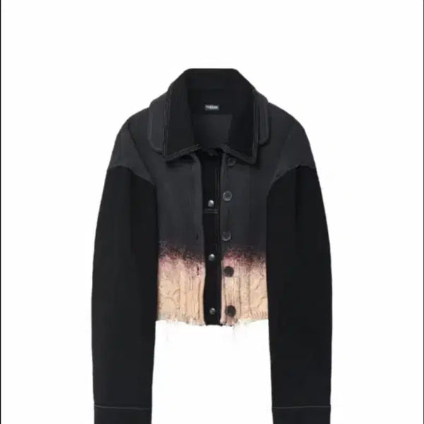 [BUNJANG] THEILMA Colorblock Cropped Jacket (Gray) / THEILMA 더일마 배색 크롭 자켓(그레이)