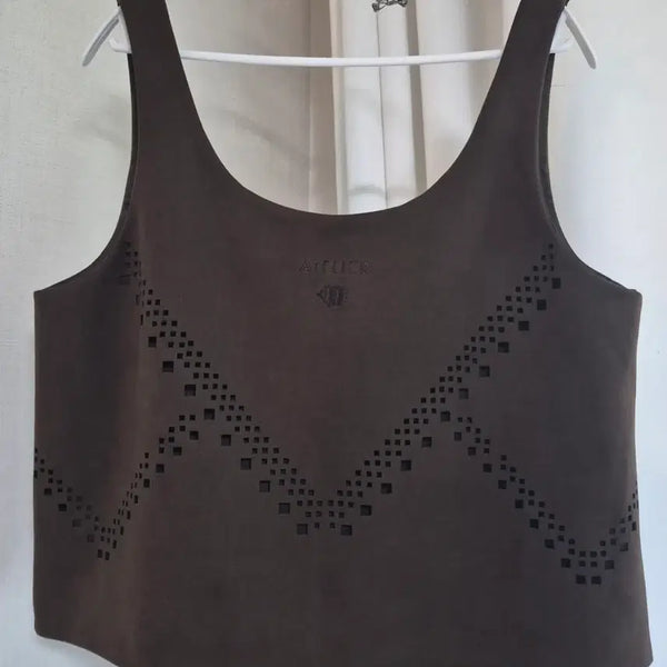 [BUNJANG] Lucky Chouette Atelier Cropped Sleeveless Vest / 럭키슈에뜨 아뜰리에  크롭 민소매 조끼