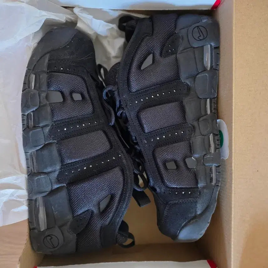[BUNJANG] Nike More Uptempo Low All Black / 나이키 모어업템포 로우 올블랙