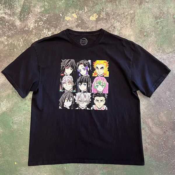 [BUNJANG] Demon Slayer: Kimetsu no Yaiba Anime Graphic T-Shirt / [XL] 귀멸의 칼날 애니메이션 그래픽 반팔 티셔츠