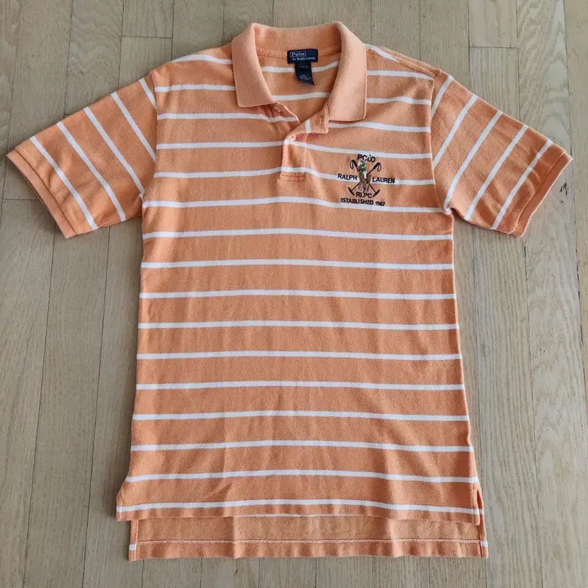 [BUNJANG] Polo Ralph Lauren Men's Big Pony Stripe Short Sleeve Polo Shirt / 폴로 랄프로렌 남성 95 빅포니 스트라이프 카라 반팔티