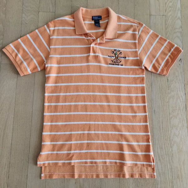 [BUNJANG] Polo Ralph Lauren Men's Big Pony Stripe Short Sleeve Polo Shirt / 폴로 랄프로렌 남성 95 빅포니 스트라이프 카라 반팔티