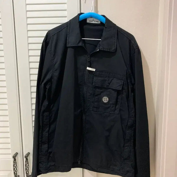 [BUNJANG] Stone Island Logo Overshirt Jacket L / 백화점판 스톤아일랜드 로고 오버셔츠 자켓 L