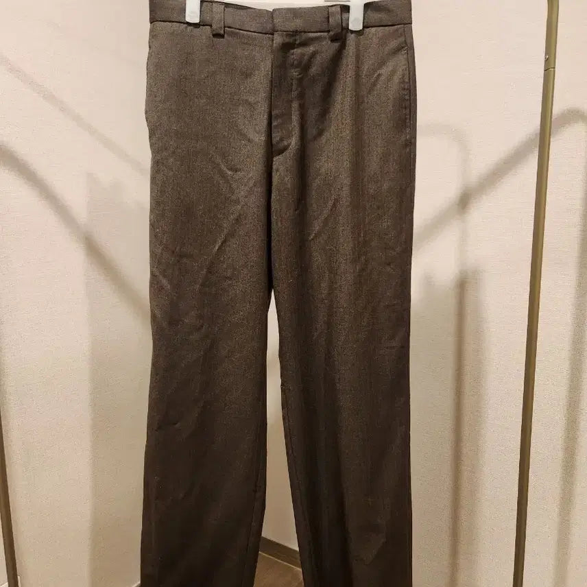 [BUNJANG] STU Brown Stripe Suit Pants / STU 브라운 스트라이프 정장 바지