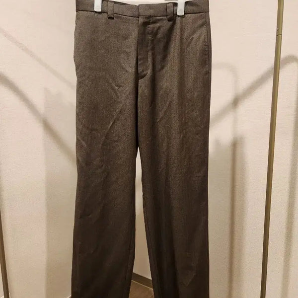 [BUNJANG] STU Brown Stripe Suit Pants / STU 브라운 스트라이프 정장 바지