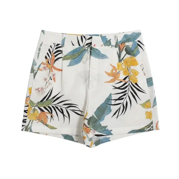 [BUNJANG] Floral Linen Shorts / 여성29/ 플로럴 린넨 마 반바지 WT 22-175