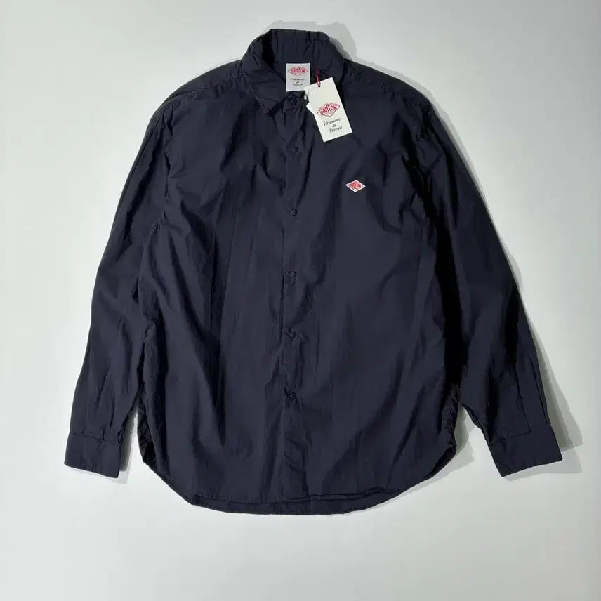 [BUNJANG] Danton Typewriter Puckerring Shirt Navy / DANTON 단톤 타입라이터 퍼커링 셔츠 네이비