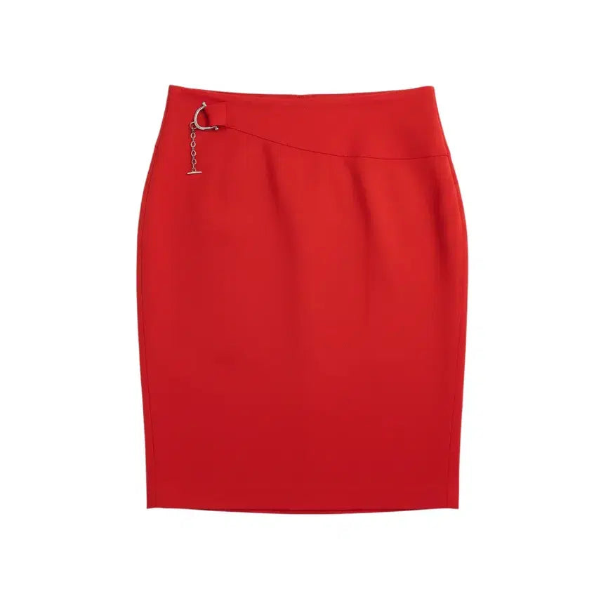 [BUNJANG] Blue Pepe Women's Chain Suit Skirt / 여성70/ 블루페페 모98 고급 체인 정장 스커트RD 22-173
