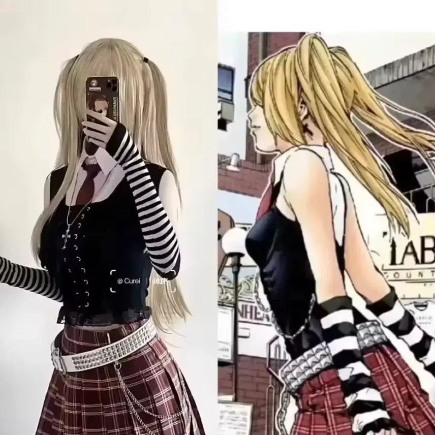 [BUNJANG] Amane Misa Casual Cosplay Set / 2벌가격! 데스노트 아마네 미사 사복 코스프레ㅣ지뢰계 미소녀 고스 펑크