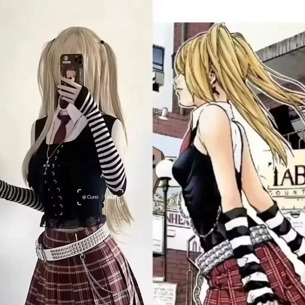 [BUNJANG] Amane Misa Casual Cosplay Set / 2벌가격! 데스노트 아마네 미사 사복 코스프레ㅣ지뢰계 미소녀 고스 펑크