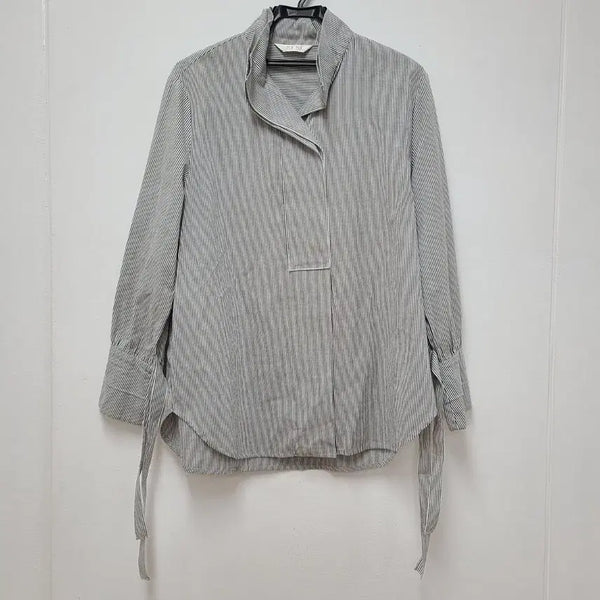 [BUNJANG] SJSJ Striped Ribbon Sleeve Blouse / SJSJ 블라우스 55-66