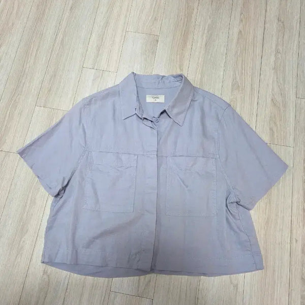 [BUNJANG] TOPTEN Sky Blue Crop Shirt Size 90 / 탑텐 스카이블루 크롭 셔츠 90