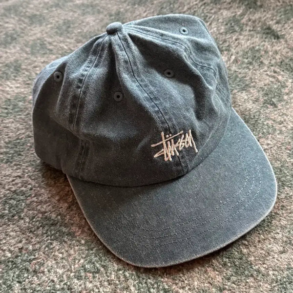 [BUNJANG] Stussy Washed Strapback Ball Cap Midnight / 스투시 워시드 스트랩백 볼캡 미드나잇