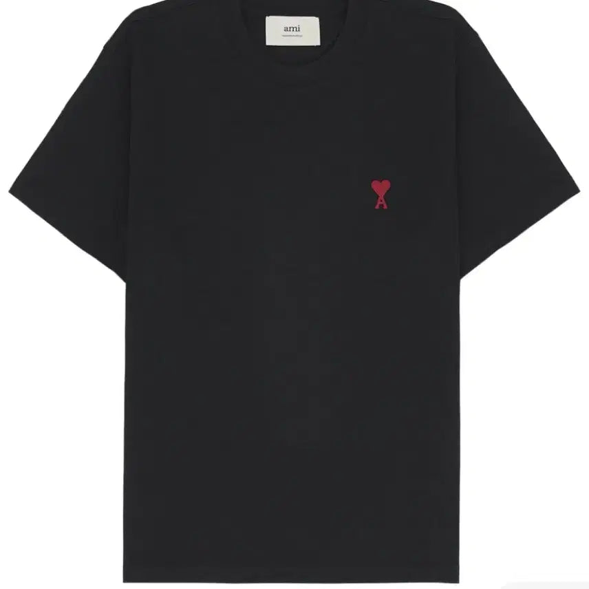 [BUNJANG] Ami Small Heart Logo Short Sleeve T-Shirt Navy / 아미 스몰 하트 로고 반팔 티셔츠 네이비 [M]
