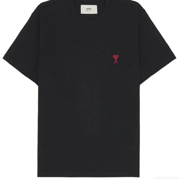 [BUNJANG] Ami Small Heart Logo Short Sleeve T-Shirt Navy / 아미 스몰 하트 로고 반팔 티셔츠 네이비 [M]