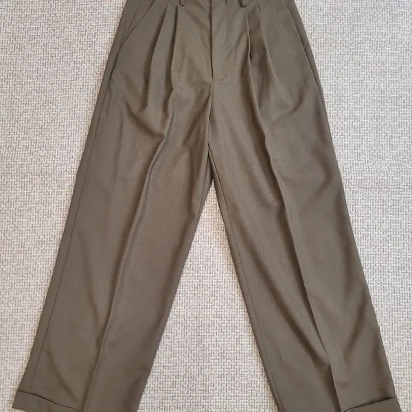 [BUNJANG] Number Project NP.224 Khaki Wide Slacks (Size 55) / 넘버프로젝트 NP.224 카키 와이드 슬렉스  55