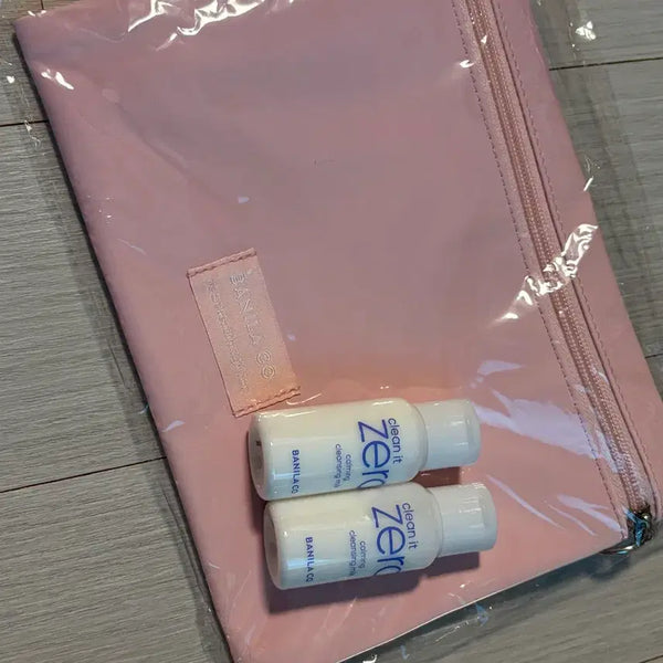 [BUNJANG] Banila Co. Pink Flat Pouch Bundle Set / 바닐라코 핑크 플랫파우치 일괄