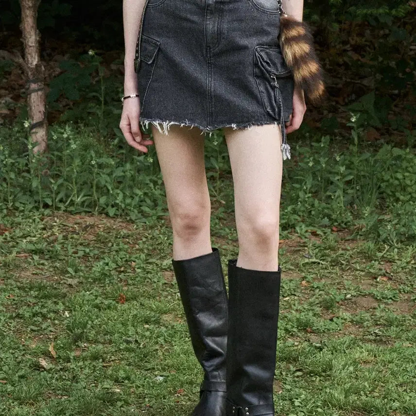 [BUNJANG] Ordinary Holiday Denim Cargo Mini Skirt M / 오디너리 홀리데이 데님 카고 미니 스커트 M