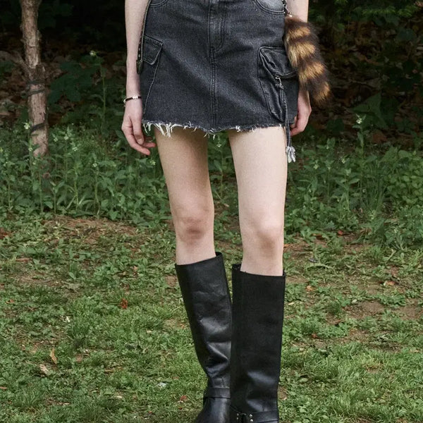 [BUNJANG] Ordinary Holiday Denim Cargo Mini Skirt M / 오디너리 홀리데이 데님 카고 미니 스커트 M