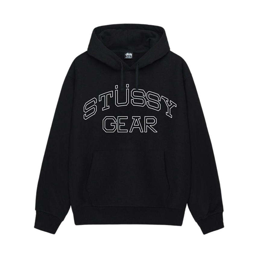 [BUNJANG] Stussy Gear Hoodie Fleece / 스투시 기어 후드티 기모 1925035 블랙 그레이