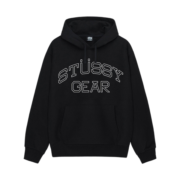 [BUNJANG] Stussy Gear Hoodie Fleece / 스투시 기어 후드티 기모 1925035 블랙 그레이