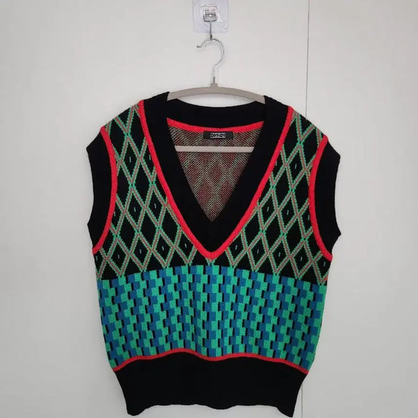 [BUNJANG] Egoist Women's V-Neck Knit Vest / [에고이스트] 95 66 여 니트조끼 브이넥조끼