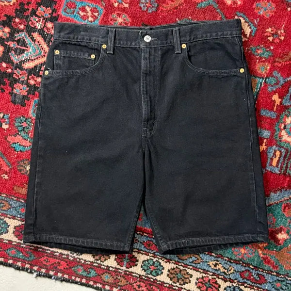 [BUNJANG] 00s Vintage Levi's 505 Black Denim Shorts / [36] 00s 빈티지 리바이스 쇼츠 505 리바이스 흑청 반바지