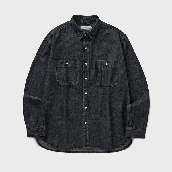 [BUNJANG] UNION BLUE Denim Work Shirt Black / 급매 - 유니온블루 - DENIM WORK SHIRT [BLACK]