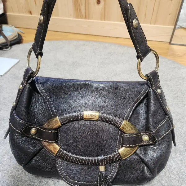 [BUNJANG] Tod's Leather Shoulder Bag Dark Brown / 토즈 가죽 숄더백  다크브라운