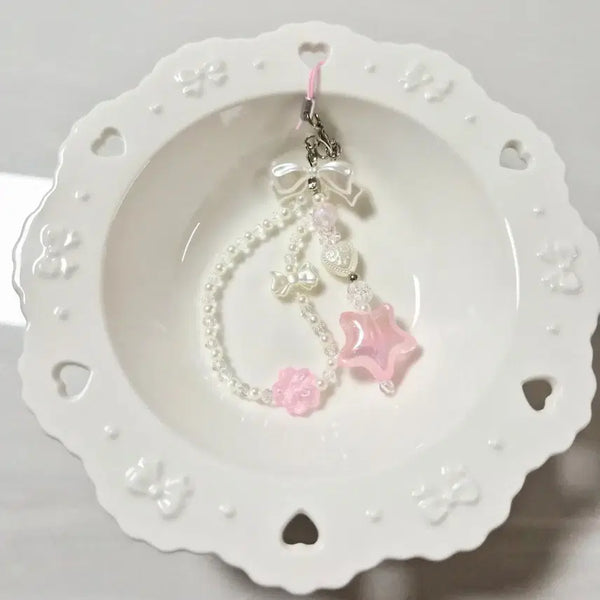[BUNJANG] Handmade Pink Starlight Keyring / 핸드메이드 분홍 별빛 키링 판매합니다!