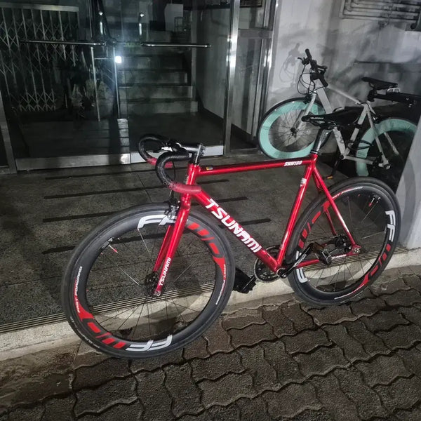 [BUNJANG] Tsunami Red Wine Cycling Jersey Size L / 쓰나미 레드와인 (반차판매) 개급처