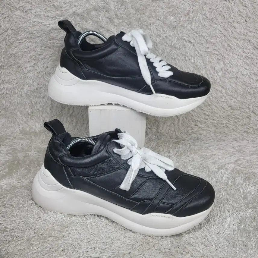 [BUNJANG] Acme Black Leather Sneakers / 구제짱짱맨 240 나무하나 아크메 블랙 가죽 스니커즈