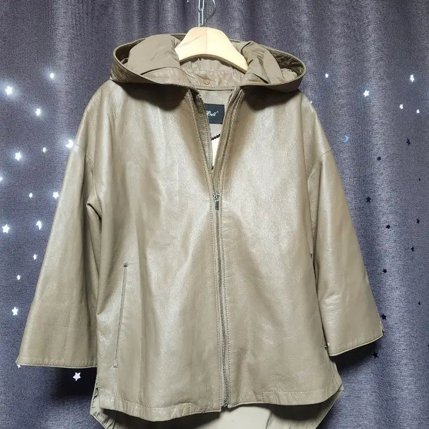 [BUNJANG] Lia Bell Hooded Leather Short Jacket Mocha Beige / 리아벨 Lia Bell 후드 가죽 숏자켓 모카베이지-66추천