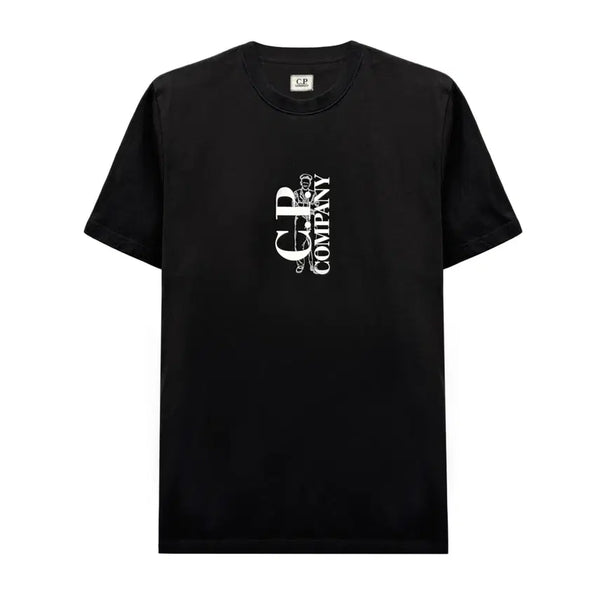 [BUNJANG] CP Company Logo T-Shirt Black COTTON 100% / [새상품정품] CP컴퍼니 로고 반팔 티셔츠 20CMTS084A 999