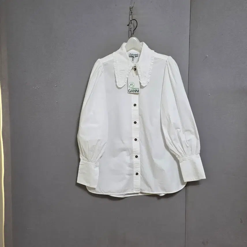[BUNJANG] GANNI White Blouse Size 38 / 가니 화이트  블라우스 38  n5905  미착용제품