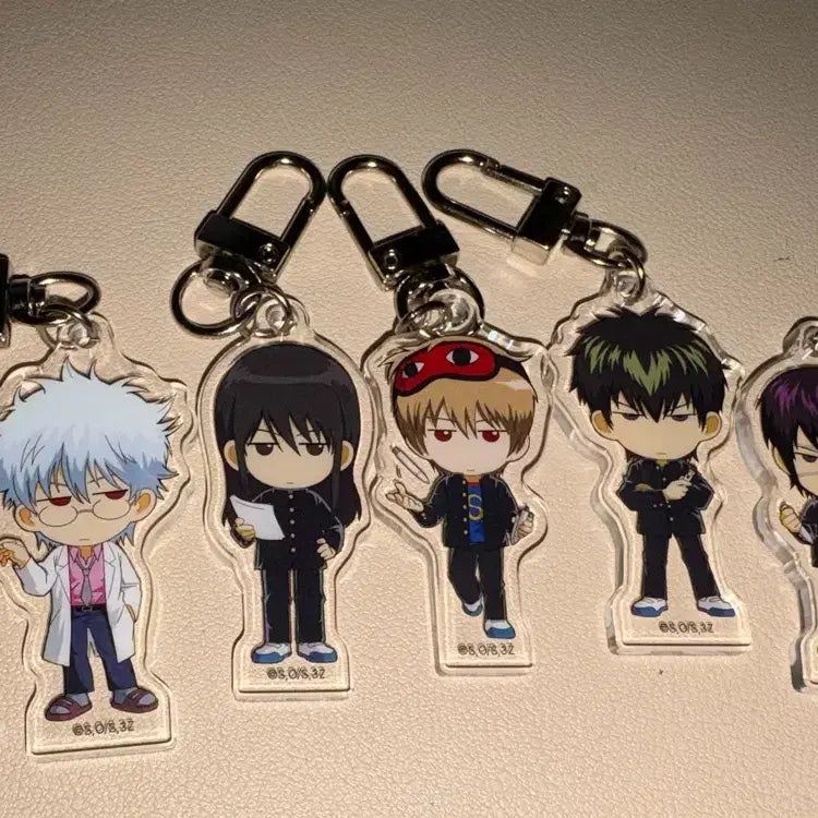 [BUNJANG] Gintama Shinsengumi SD Keychains 7 Types Bundle Set / 은혼 삼젯 sd 키링 7종 일괄