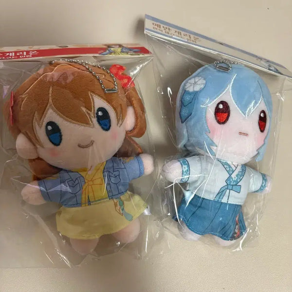 [BUNJANG] Evangelion Hanbok Style Doll Keychain Bundle Set / 새상품) 에반게리온 한복 인형키링 일괄