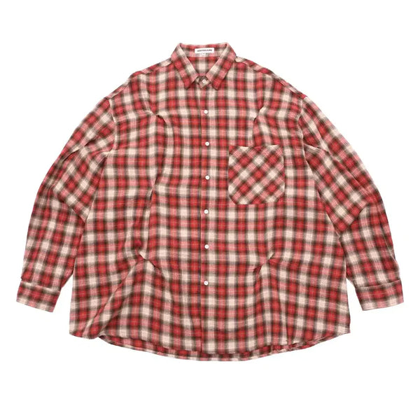 [BUNJANG] Noculus Check Bite Shirts / 노쿨러스 체크 바이트 셔츠 체리 CHECK BITE SHIRTS