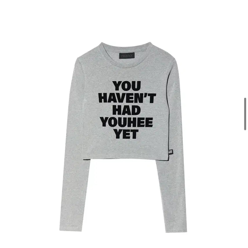 [BUNJANG] YOOHEE Lettering Long Sleeve Gray / 유희 레터링 롱슬리브 그레이