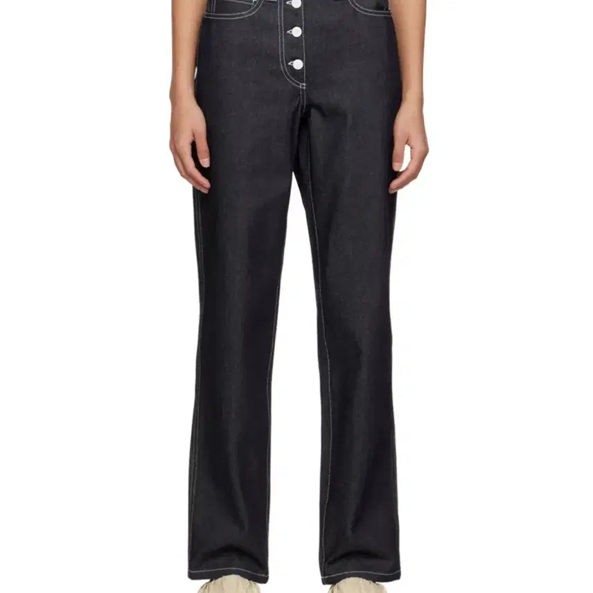 [BUNJANG] SUNNEI Contrast Stitch Denim Pants Dark Denim / (새상품) 써네이(SUNNEI) 콘트라스트 스티치 데님 팬츠 다크 데님