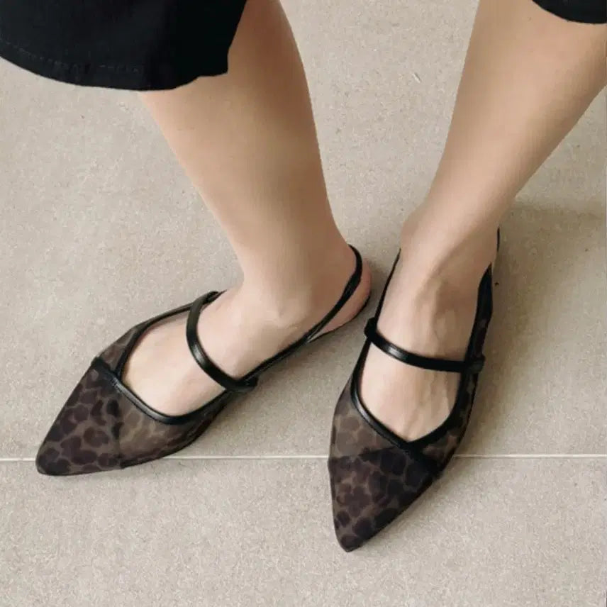 [BUNJANG] Lazy&n Mesh Stiletto Slingback Shoes / [245] 레이지앤 메쉬 스틸레토 슬링백