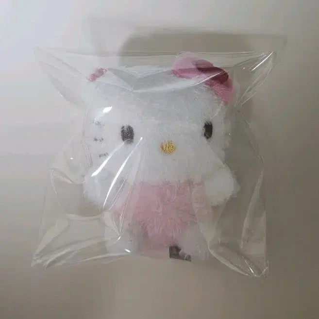 [BUNJANG] Hello Kitty White & Pink Plush Keychain / 키티 인형 키티 흰색 핑크 새상품 키링