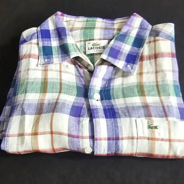 [BUNJANG] Lacoste 100% Cotton Slim Fit Men's Long Sleeve Polo Shirt / 100 라코스테 슬림핏 남성 마100% 긴팔 카라 셔츠