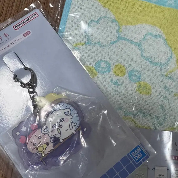 [BUNJANG] Cheekawaii Ichiban Kuji Prize C Keychain & Handkerchief Set / 치이카와 제일복권 쿠지 하위상 키링, 손수건