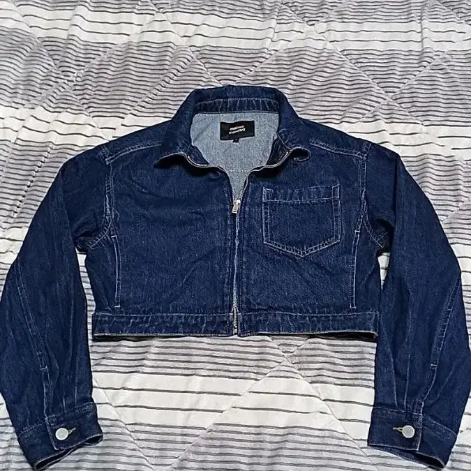 [BUNJANG] Musinsa Women's Cropped Denim Jacket / 무신사 크롭데님자켓 90 여성55 가슴51 기장44
