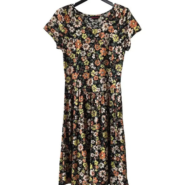 [BUNJANG] Floral Shirring Dress / S/ 꽃무늬 셔링 원피스