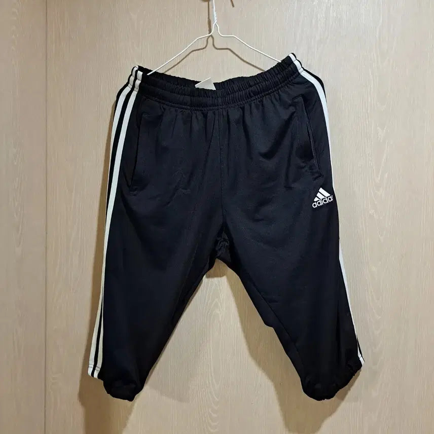 [BUNJANG] Adidas Training 3-Stripes 7/10 Length Pants Black / 아디다스 트레이닝 3선 7부 팬츠 블랙