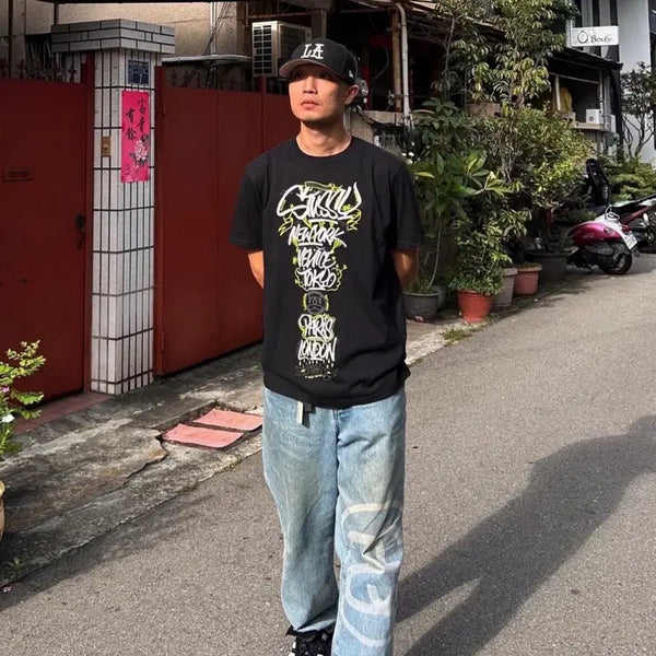 [BUNJANG] Stussy x BornxRaised Handstyle T-Shirt / 스투시 x 본앤레이즈드 핸드스타일 티셔츠 m