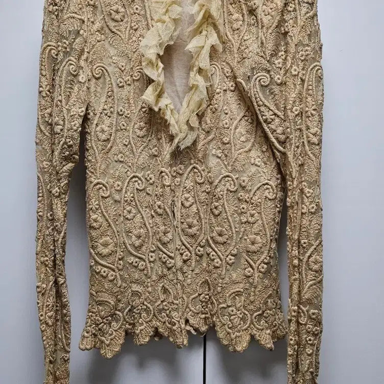 [BUNJANG] Polo Ralph Lauren Beige Lace Jacket / 폴로 랄프로렌 베이지 레이스 자켓 (2)