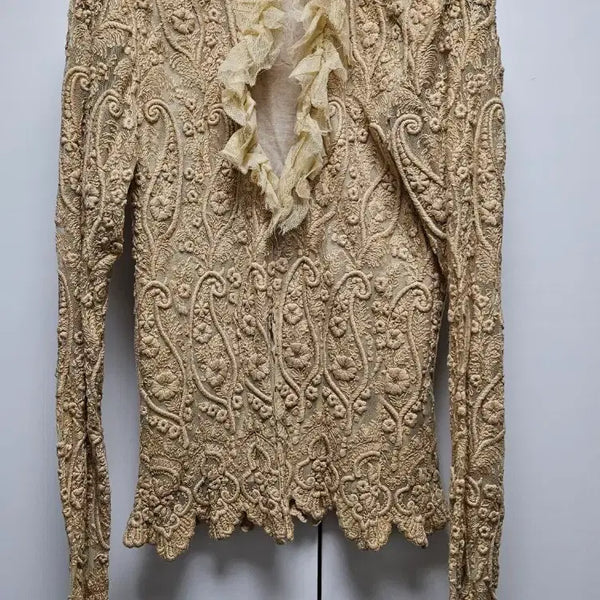 [BUNJANG] Polo Ralph Lauren Beige Lace Jacket / 폴로 랄프로렌 베이지 레이스 자켓 (2)